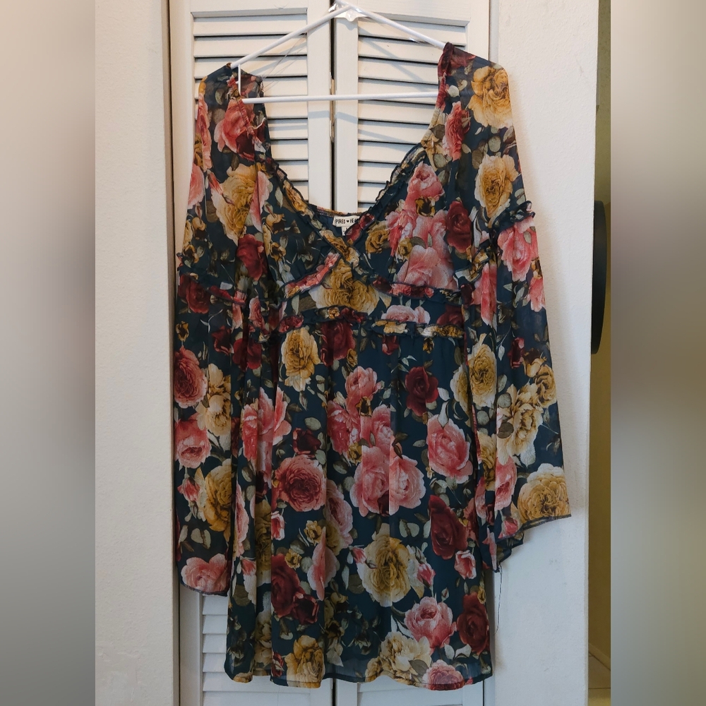 Inspired Hearts Floral Mini Dress